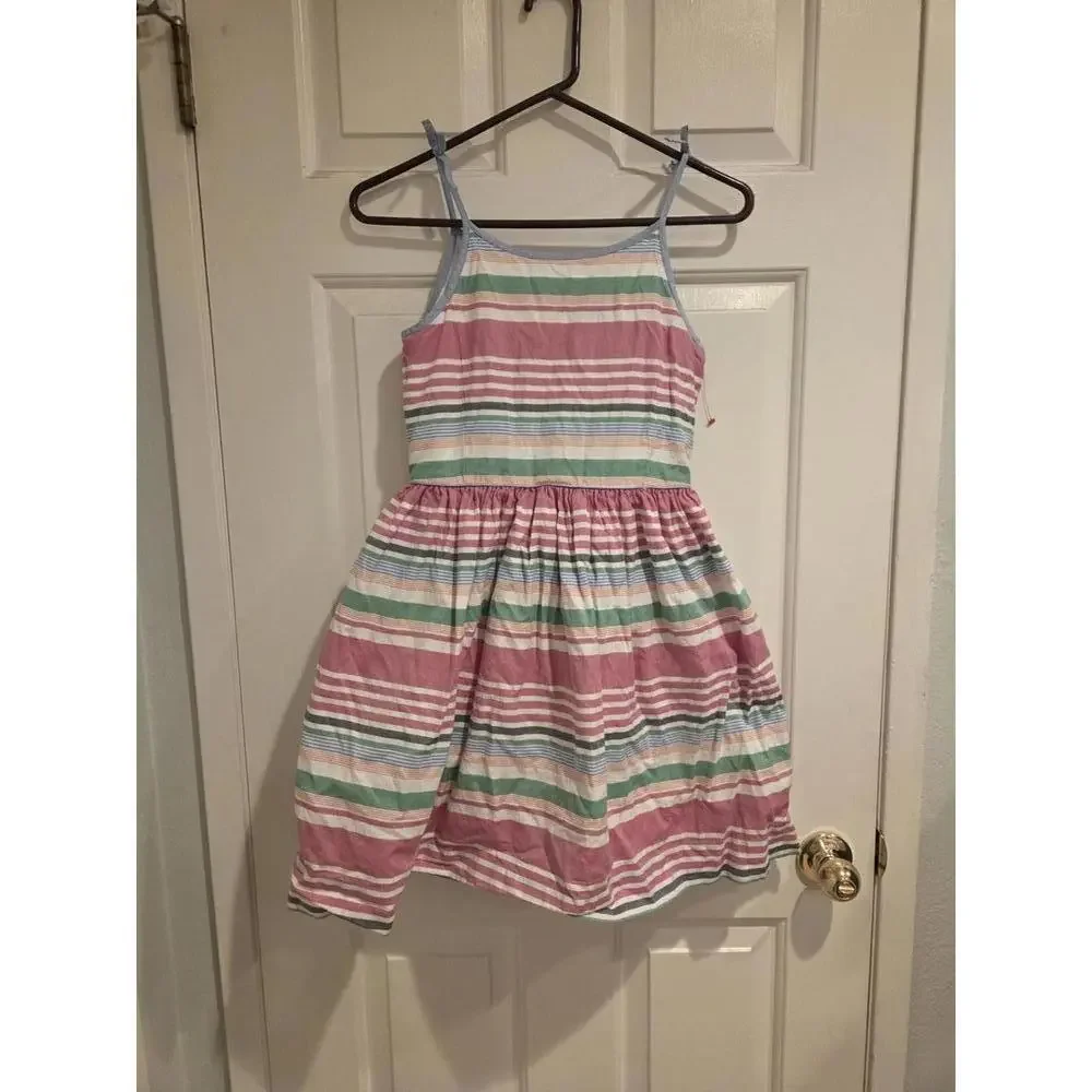 Polo ralph Lauren size 12 oxford Girls' Striped Sleeveless Summer Dress